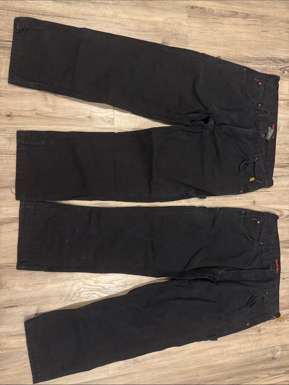 Tough Duck Black Straight Leg Work Jeans - Men's Heavy-Duty Style